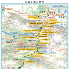 新疆独库公路（G217）示意图